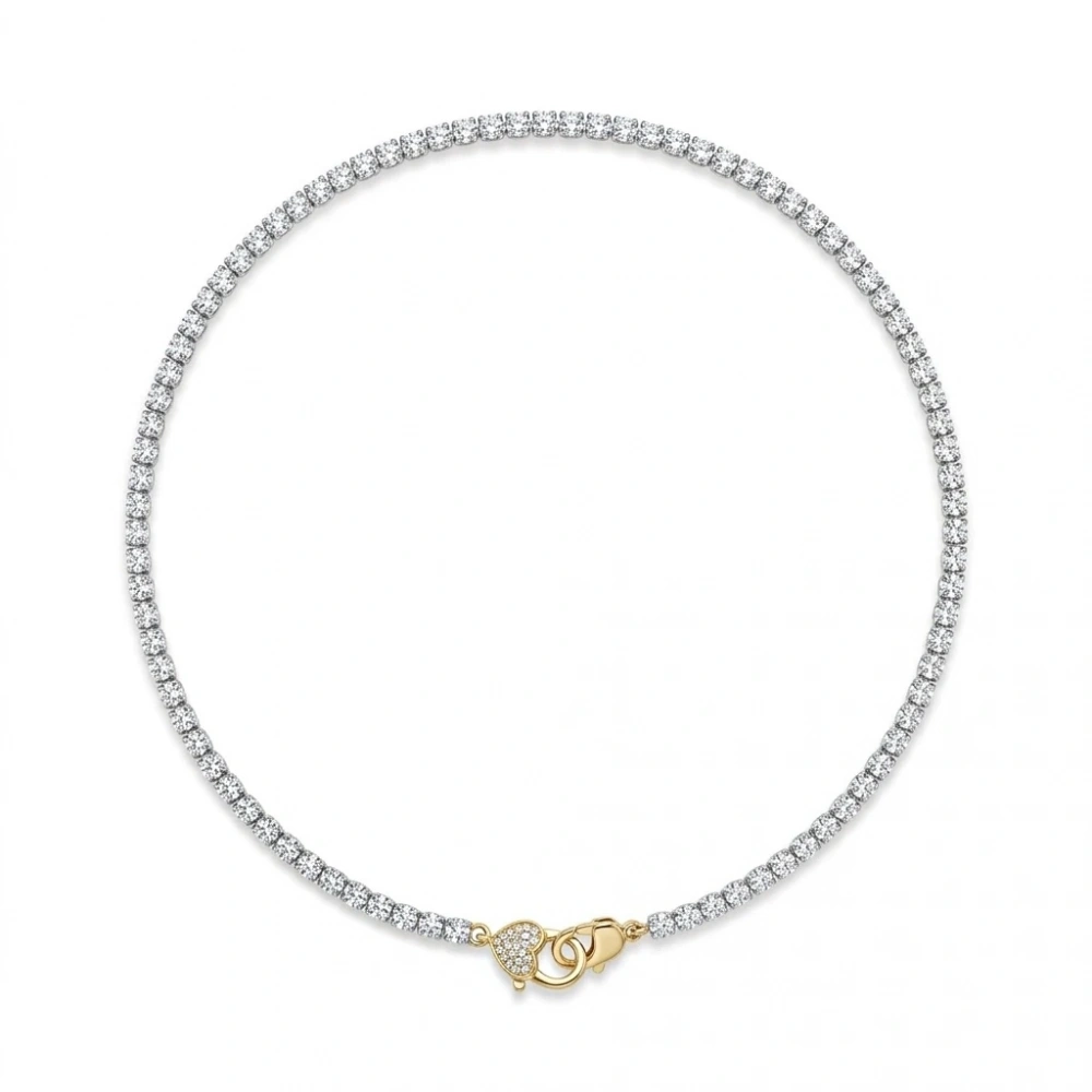 Çelik Kalp Klipsli Suyolu Kolye