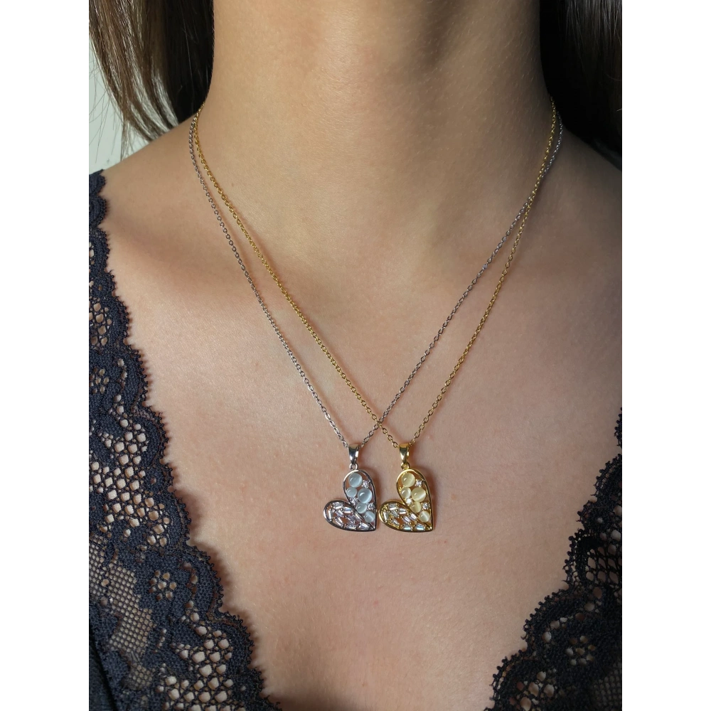 Çelik Kalp Kolyeler