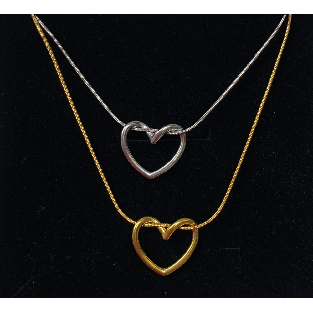 Çelik Kalpli Düğüm Kolye