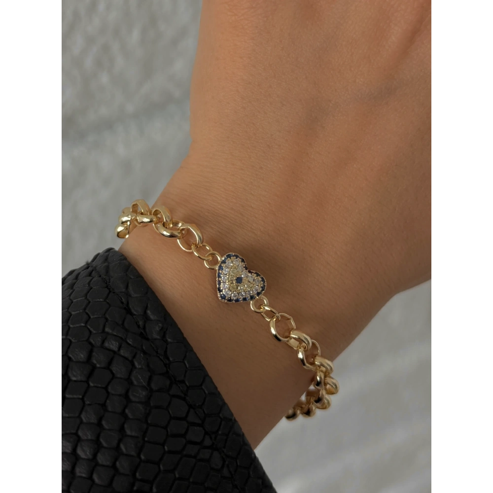 Çelik Kalpli Nazar Bileklik