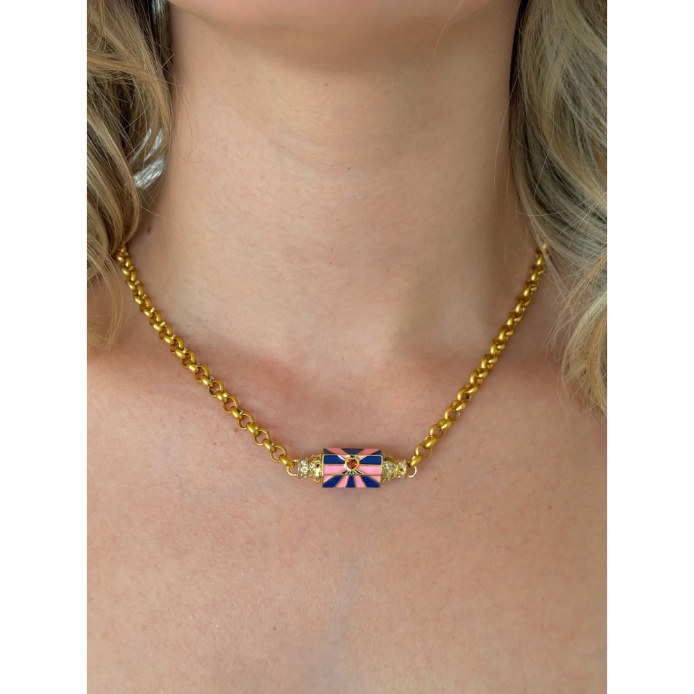 Çelik Kalpli Şans Kolye