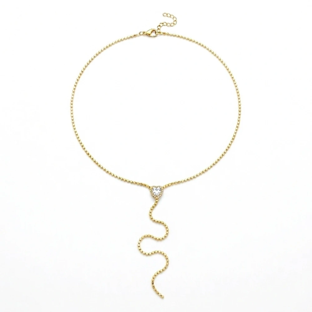 Çelik Kalpli Y Kolye