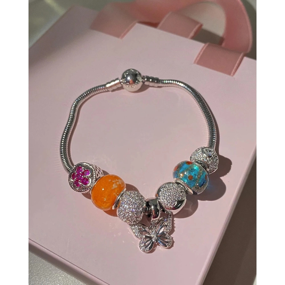 Çelik Kelebekli Silver Bileklik