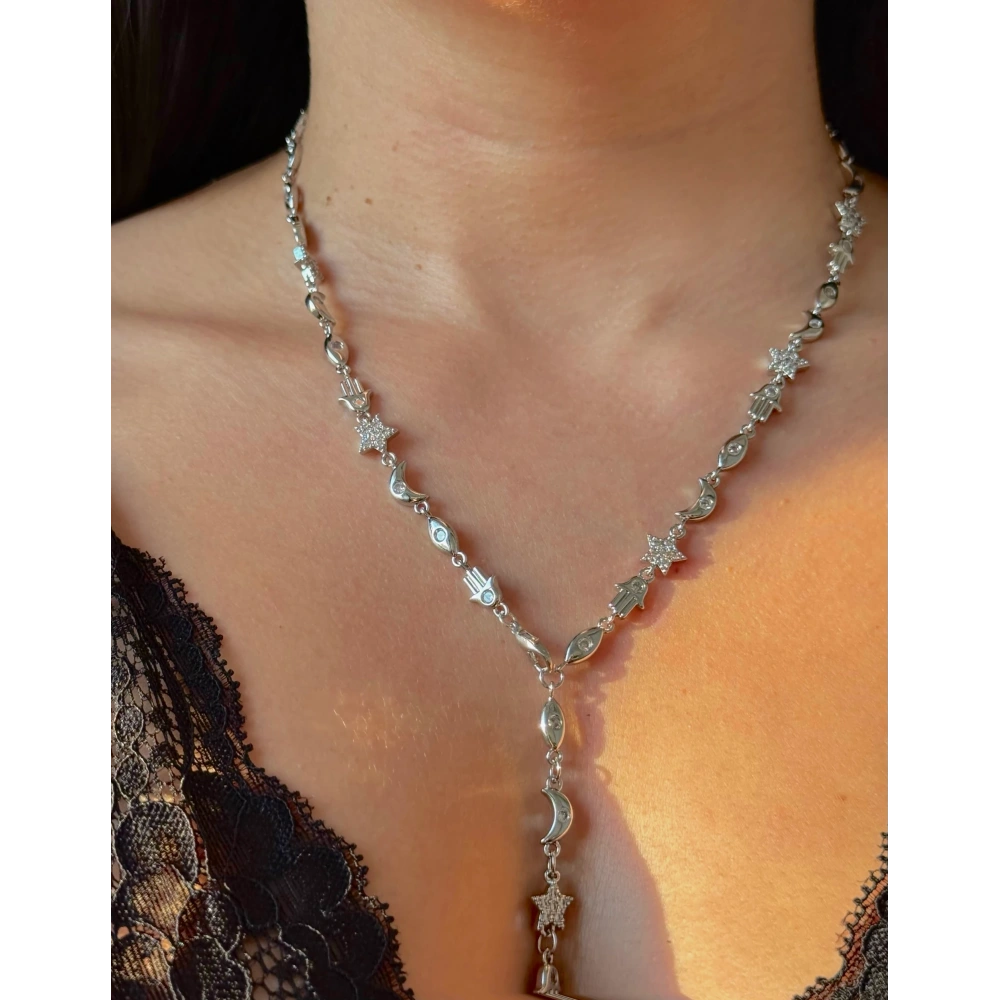 Çelik Manifest Y Kolye