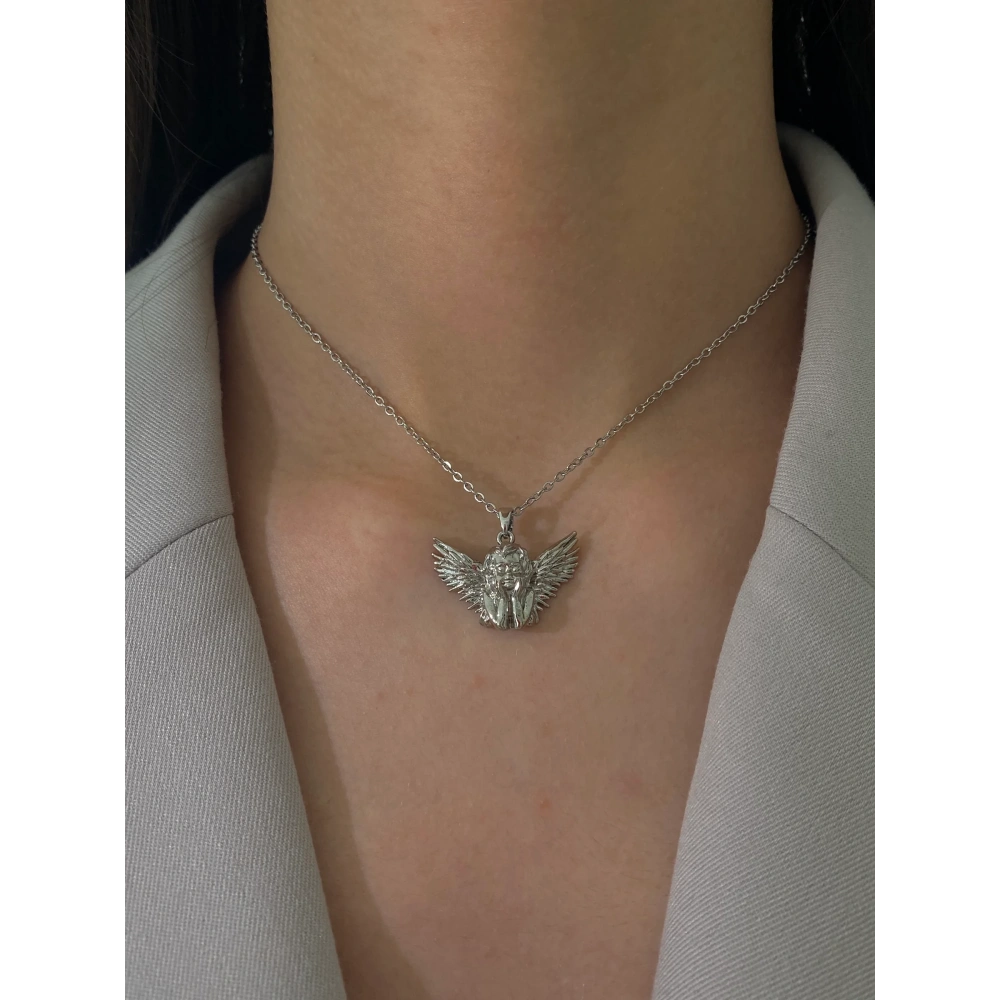 Çelik Melek Kolye