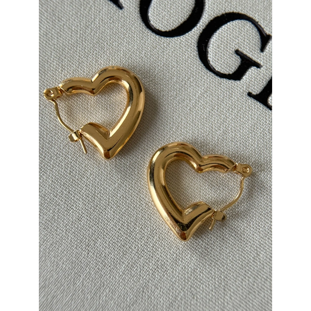 Çelik Mini Kalp Küpe