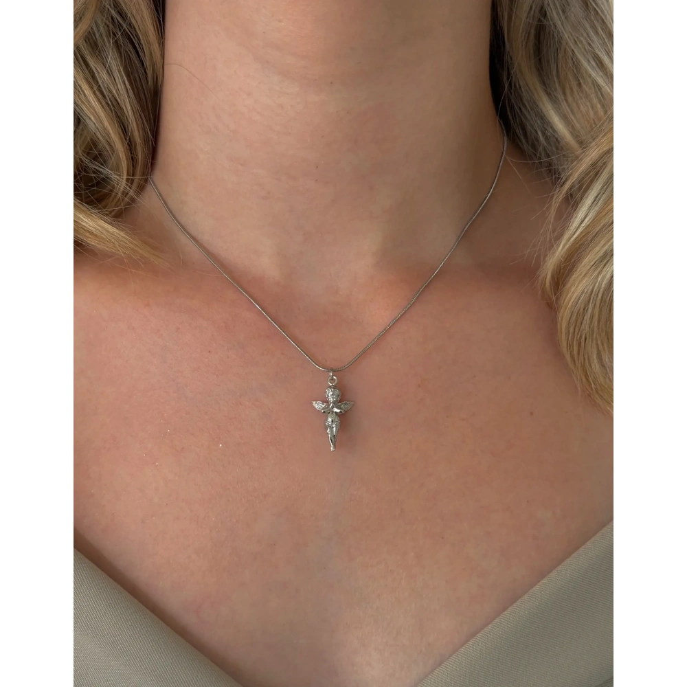 Çelik Mini Melek Kolye