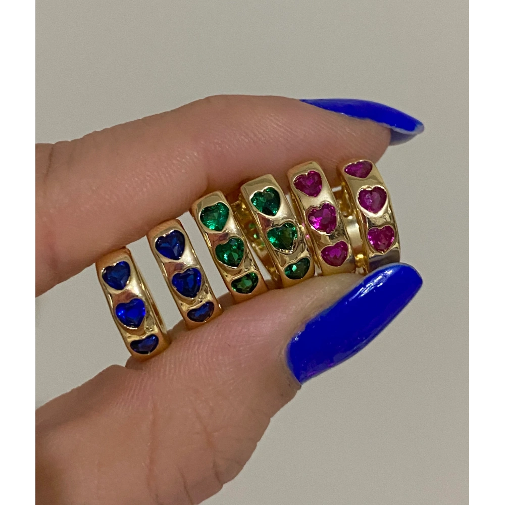 Çelik Minimal Renkli Kalpli Küpe