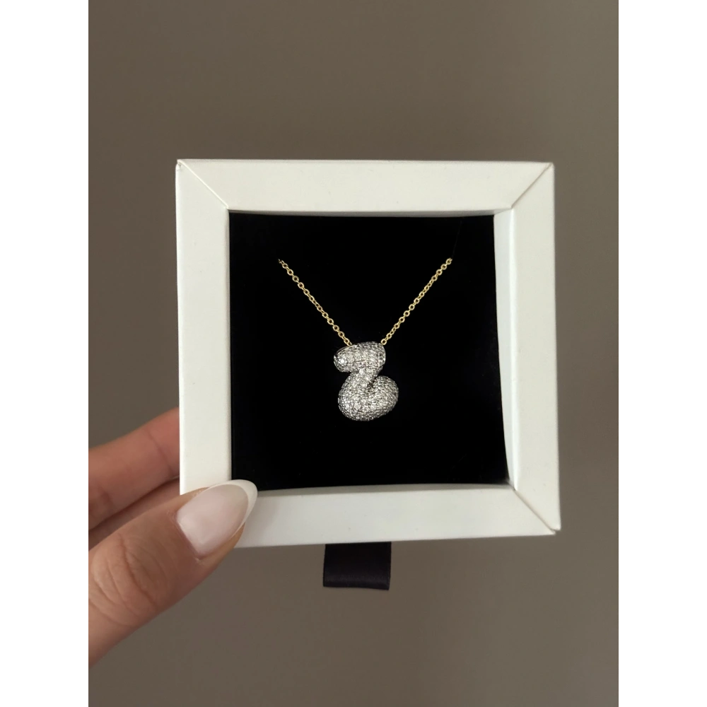 Çelik Mix Balon Z Harfli Kolye