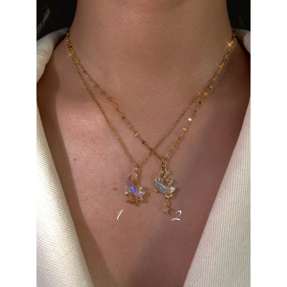 Çelik Moon Kolyeler