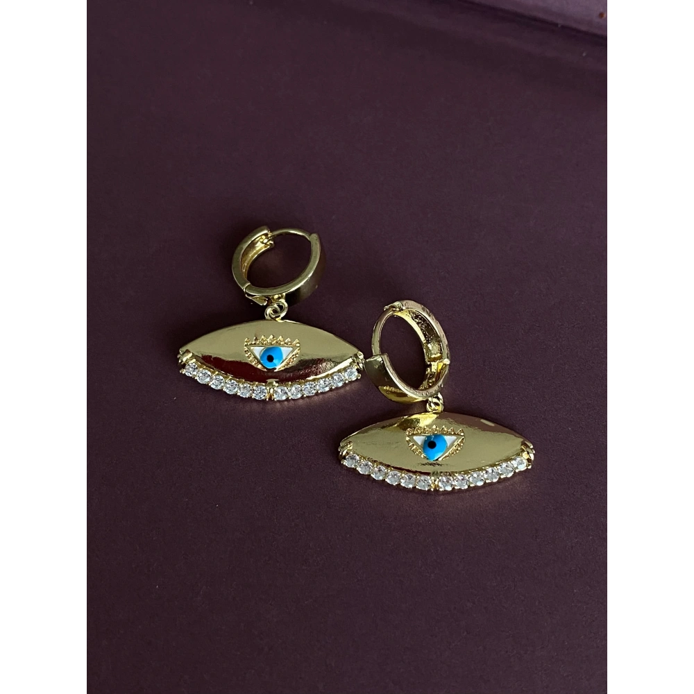 Çelik Oval Göz Detay Küpe