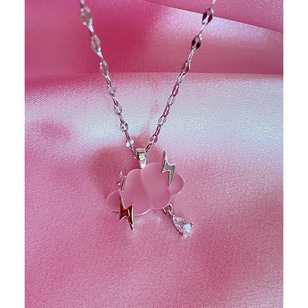 Çelik Pinky Bulut Kolye