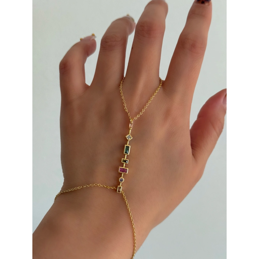 Çelik Renkli Baget Taşlı Şahmeran