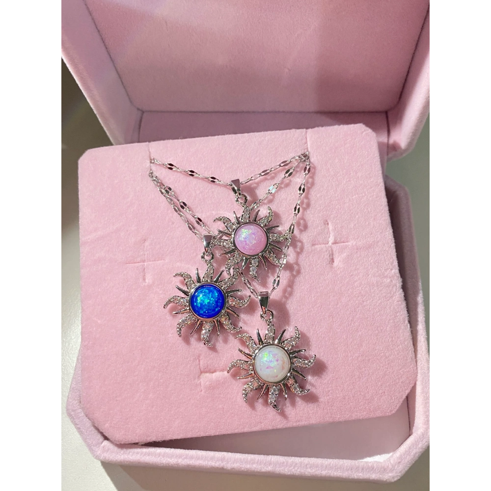 Çelik Renkli Güneş Kolye