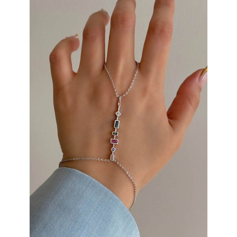 Çelik Silver Baget Taşlı Şahmeran