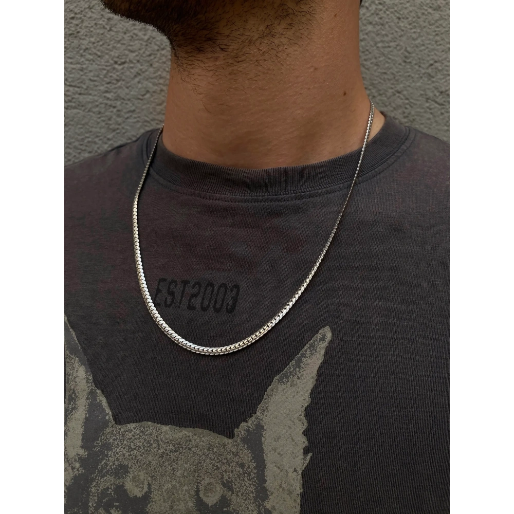 Çelik Silver Balık Sırtı Zincir