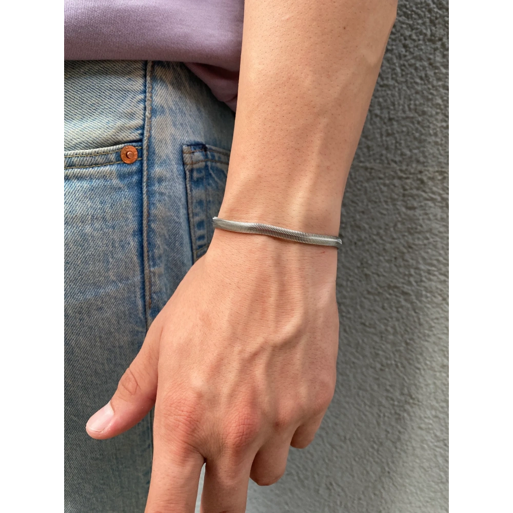 Çelik Silver Balıksırtı Bileklik