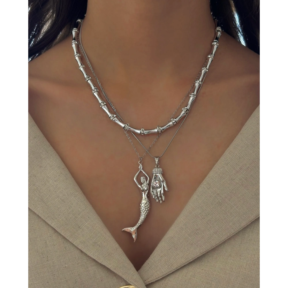 Çelik Silver Deniz Kızı kolye