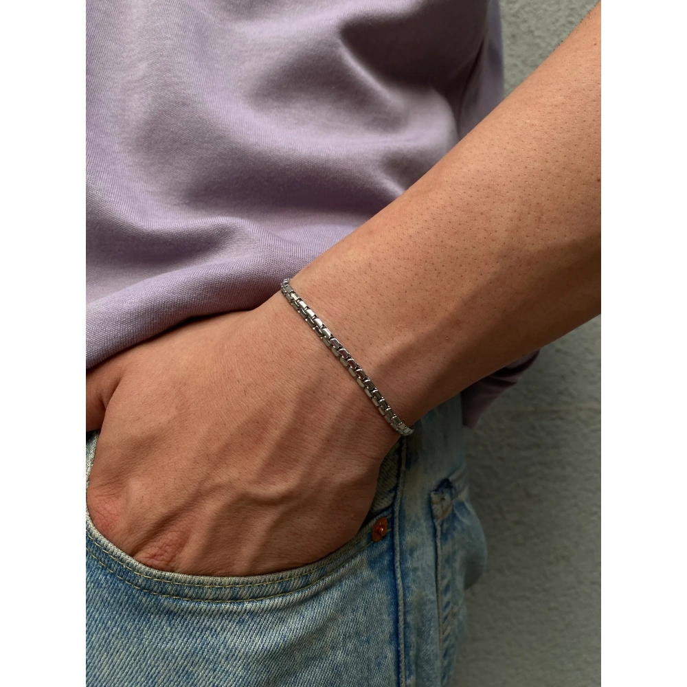 Çelik Silver Hellboy Bileklik