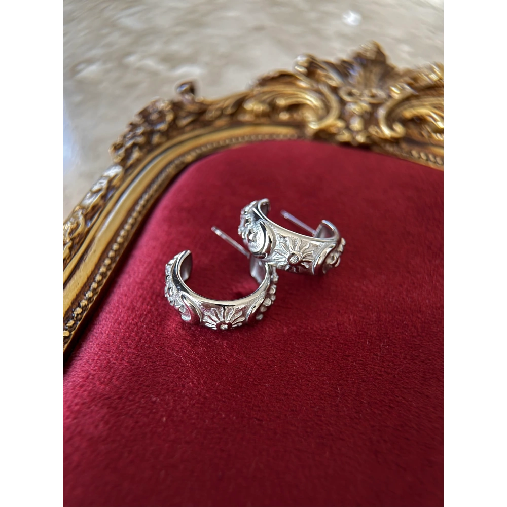 Çelik Silver Hilal Küpe