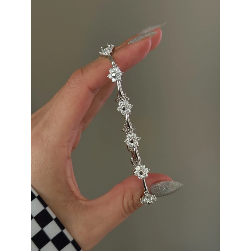 Çelik Silver Papatya Bileklik