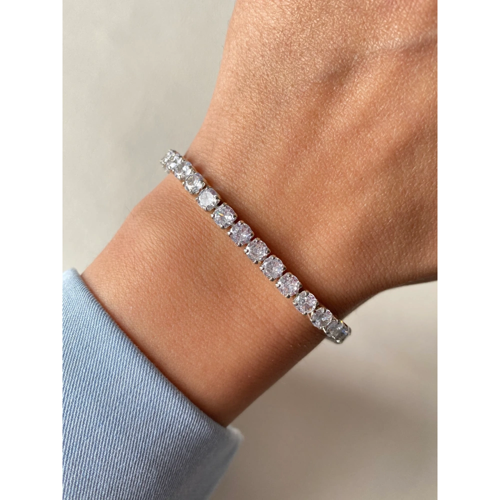 Çelik Silver Su Yolu Bileklik