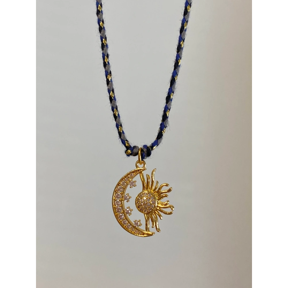 Çelik Sun & Moon Kolye
