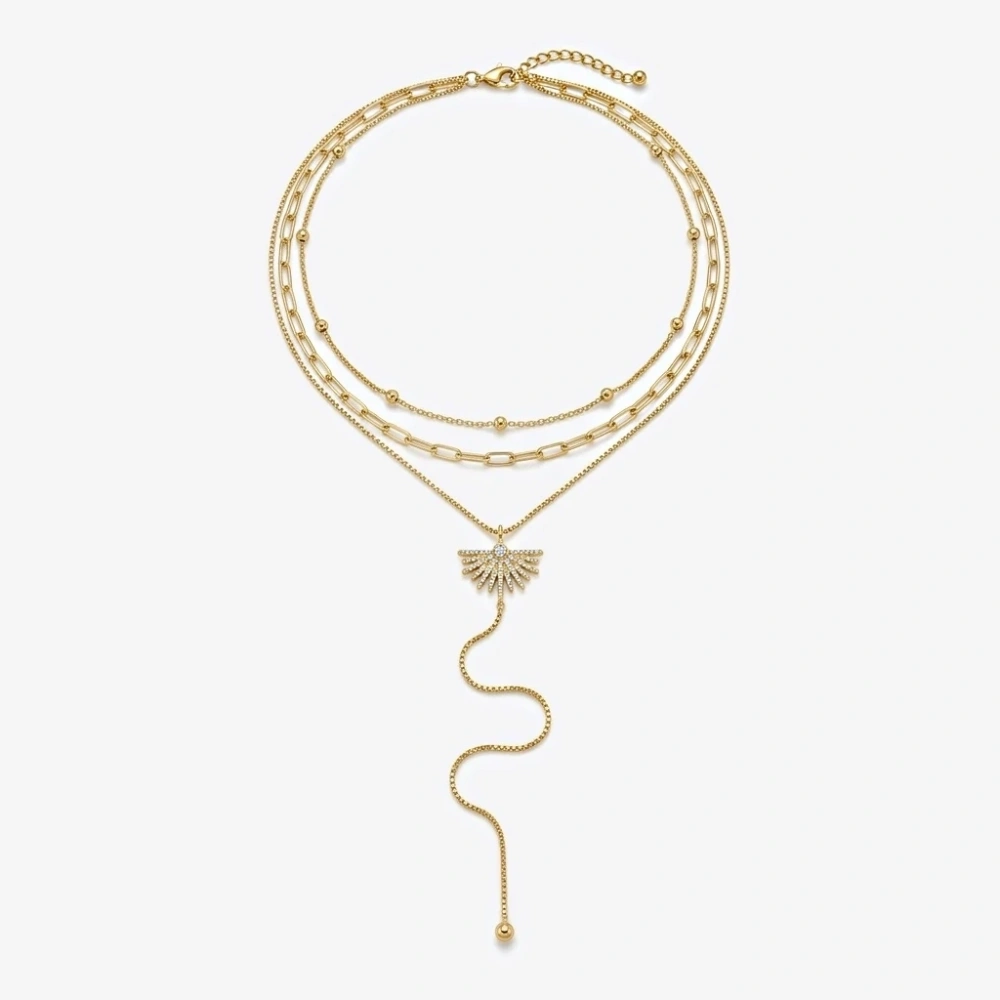 Çelik Tasarım 3 Lü Kolye