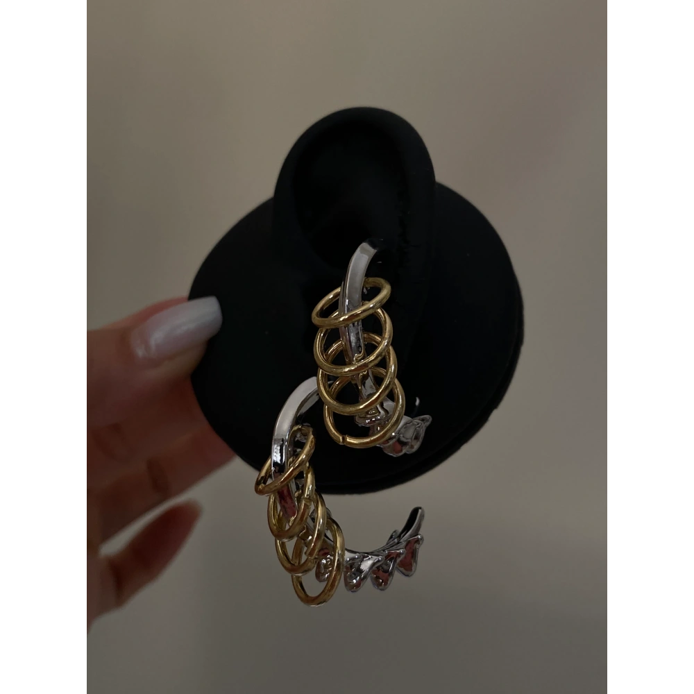 Çelik Tasarım Halka Küpe