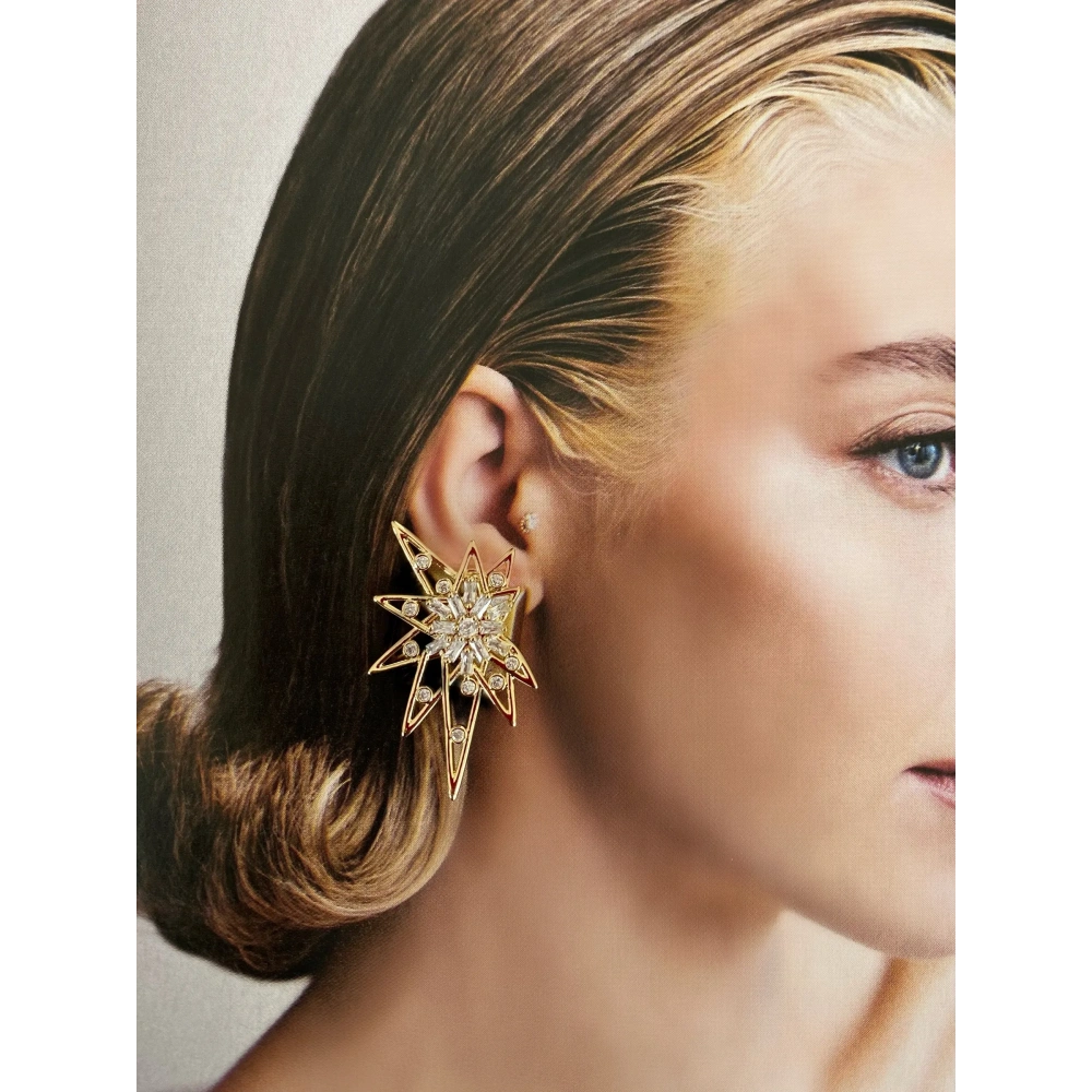 Çelik Taşlı Yıldız Küpe