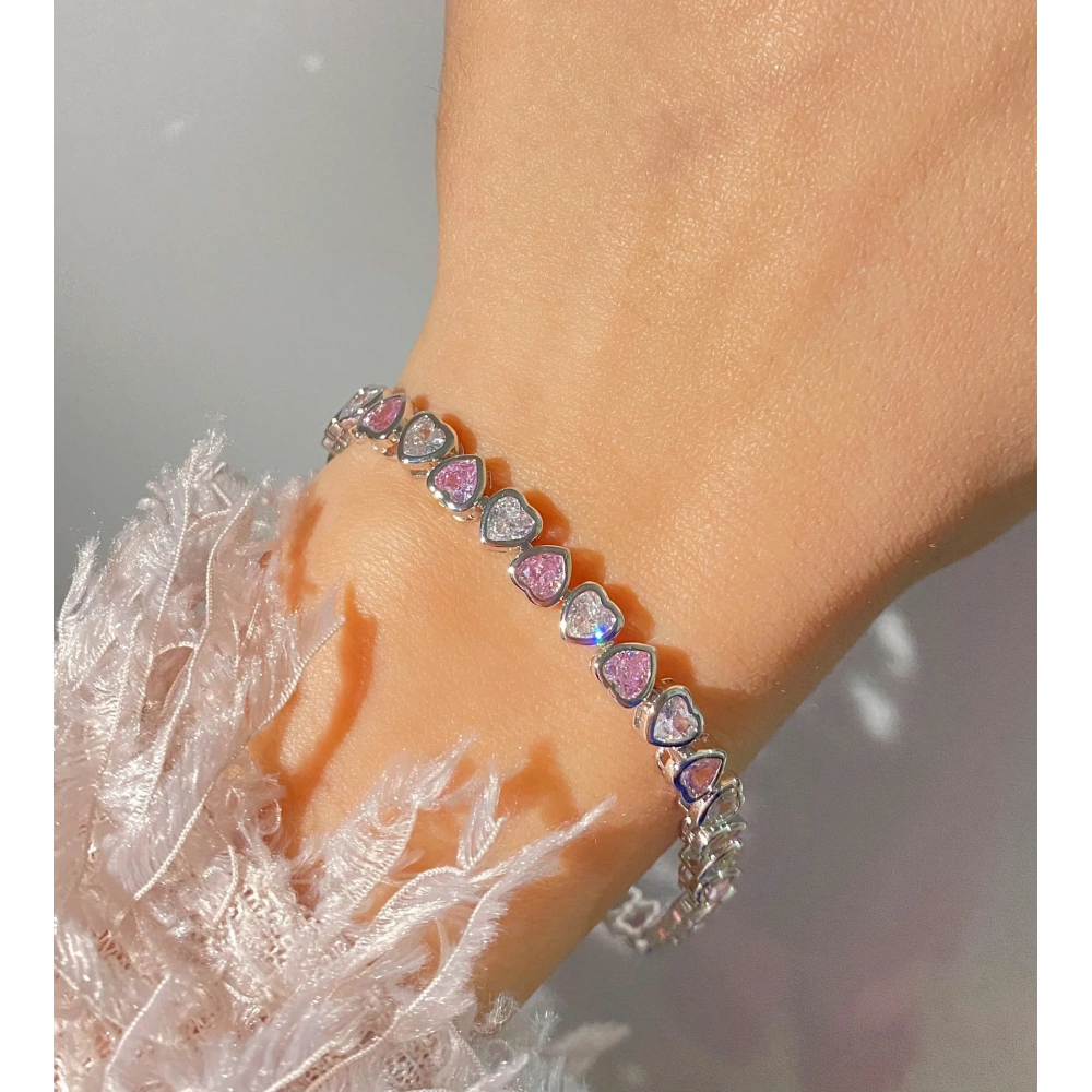 Çelik Vip Kalpli Bileklik