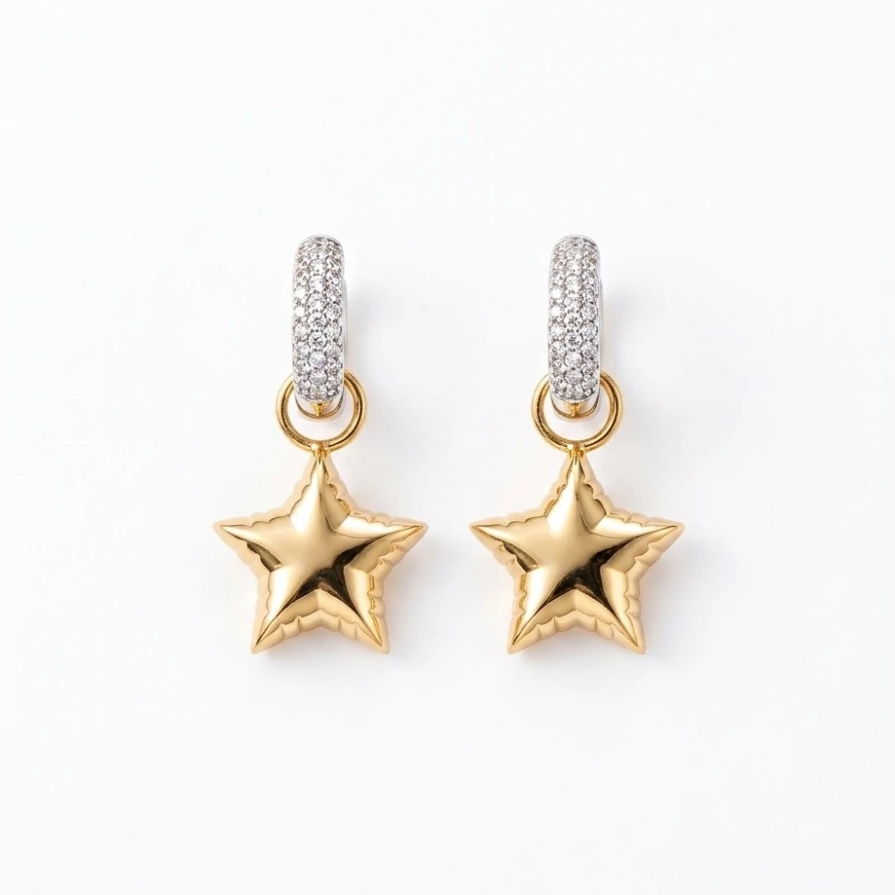 Çelik Yıldız Küpe