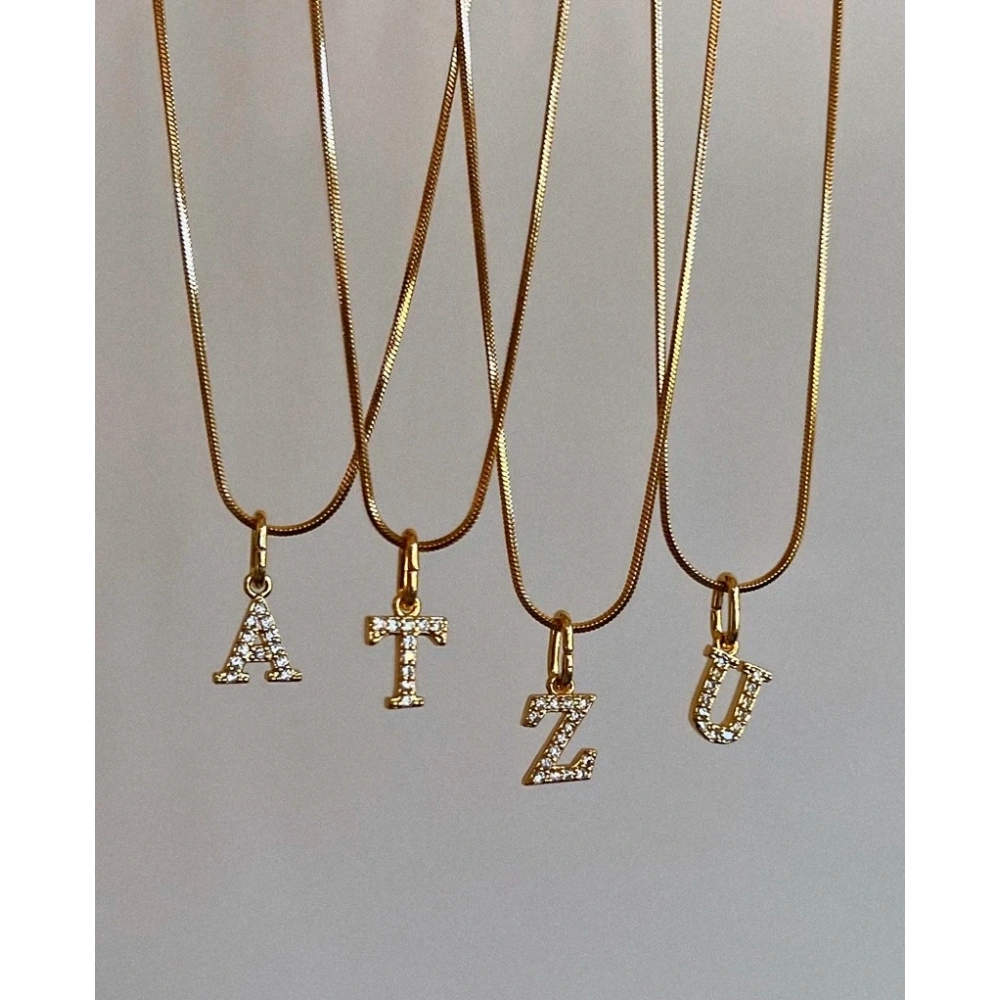 Çelik Zincirli Harf Kolye