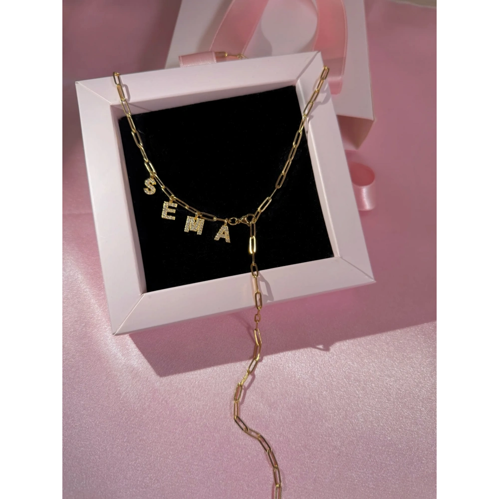 Çelik Zincirli İsimli Y Kolye