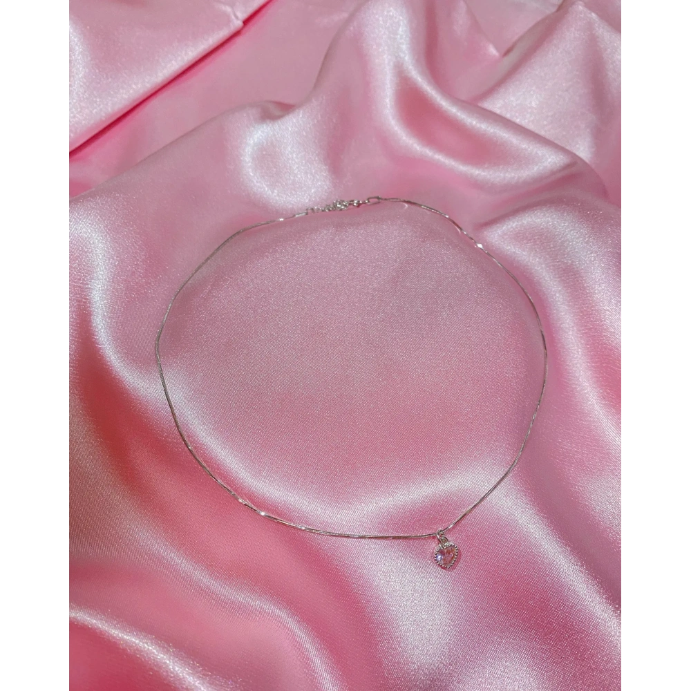 Çelik Zincirli Mini Kalp Choker