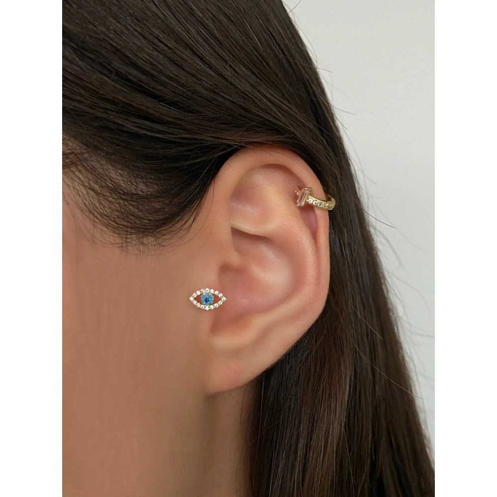 Cerrahi Çelik Gold Göz Detay Tragus Piercing