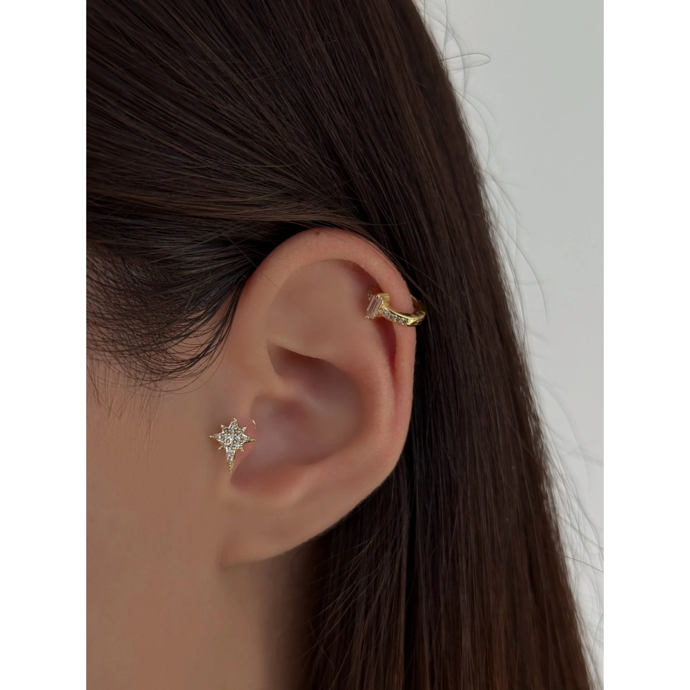 Cerrahi Çelik Gold Kutup Yıldızı Piercing