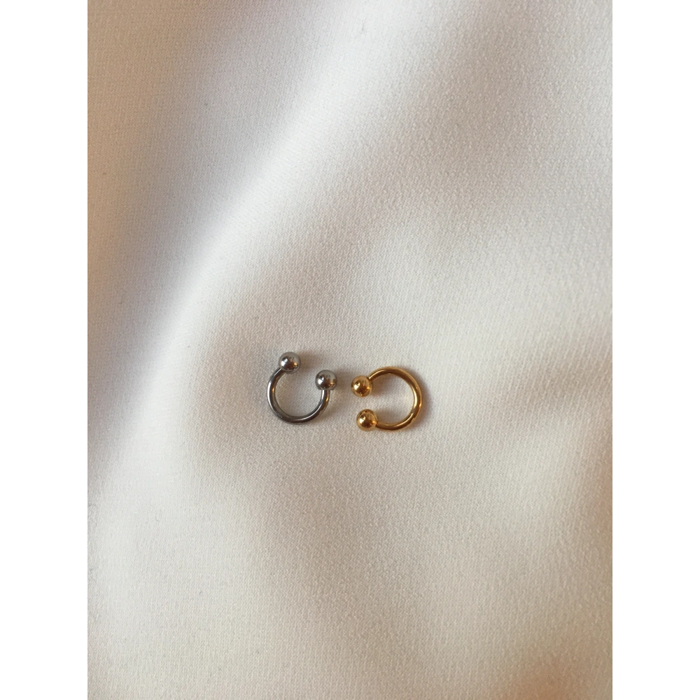 Cerrahi Çelik İki Toplu Piercing