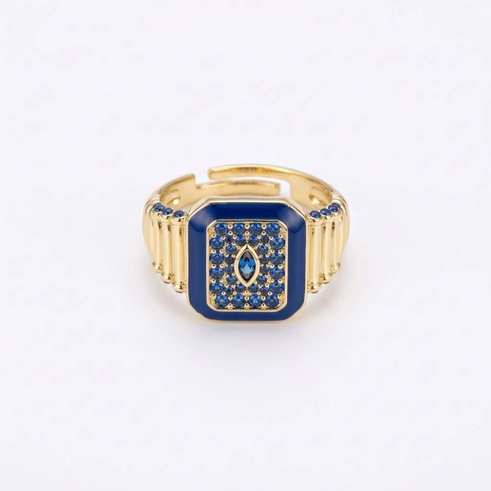 Cerrahi Çelik Lacivert Taşlı Piercing