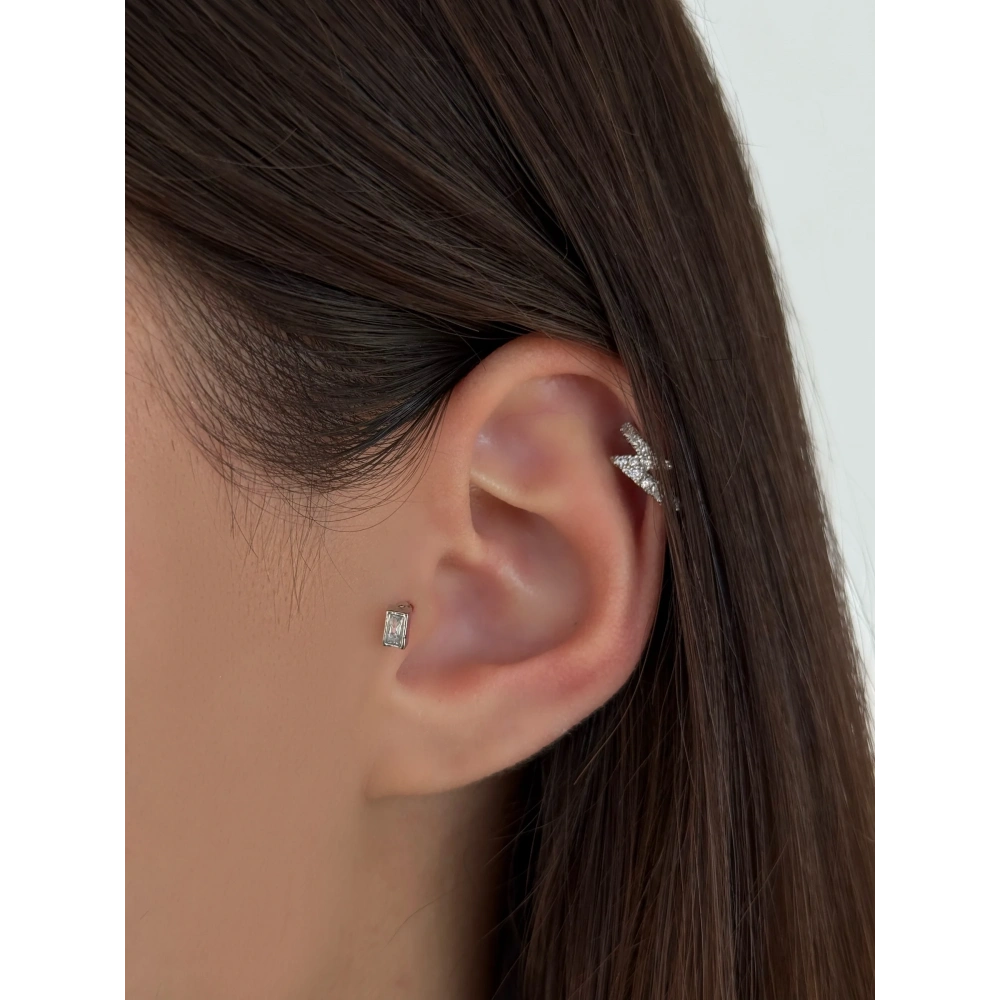 Cerrahi Çelik Silver Baget Piercing