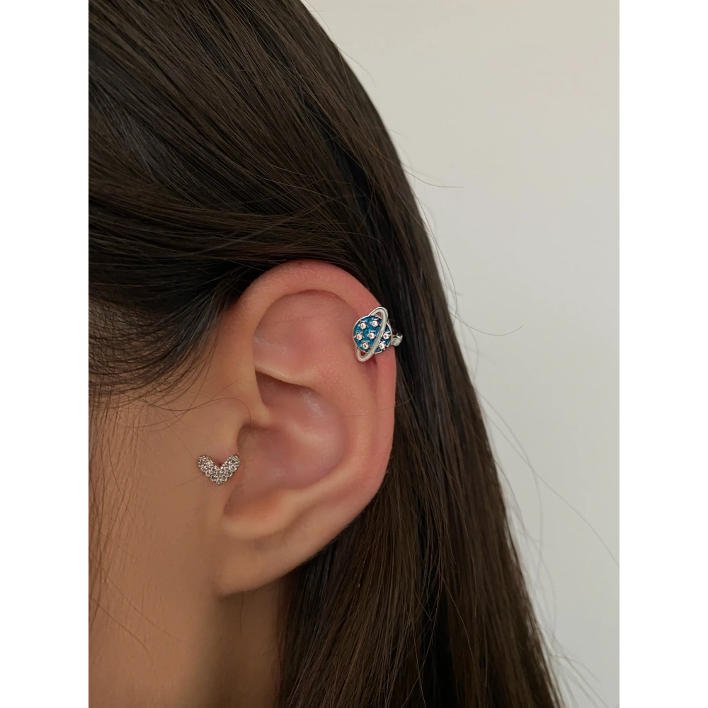 Cerrahi Çelik Silver Gezegen Halka Piercing