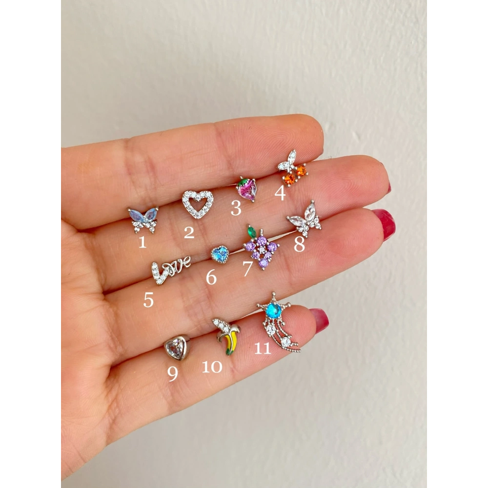 Cerrahi Çelik Silver Tragus & Piercing