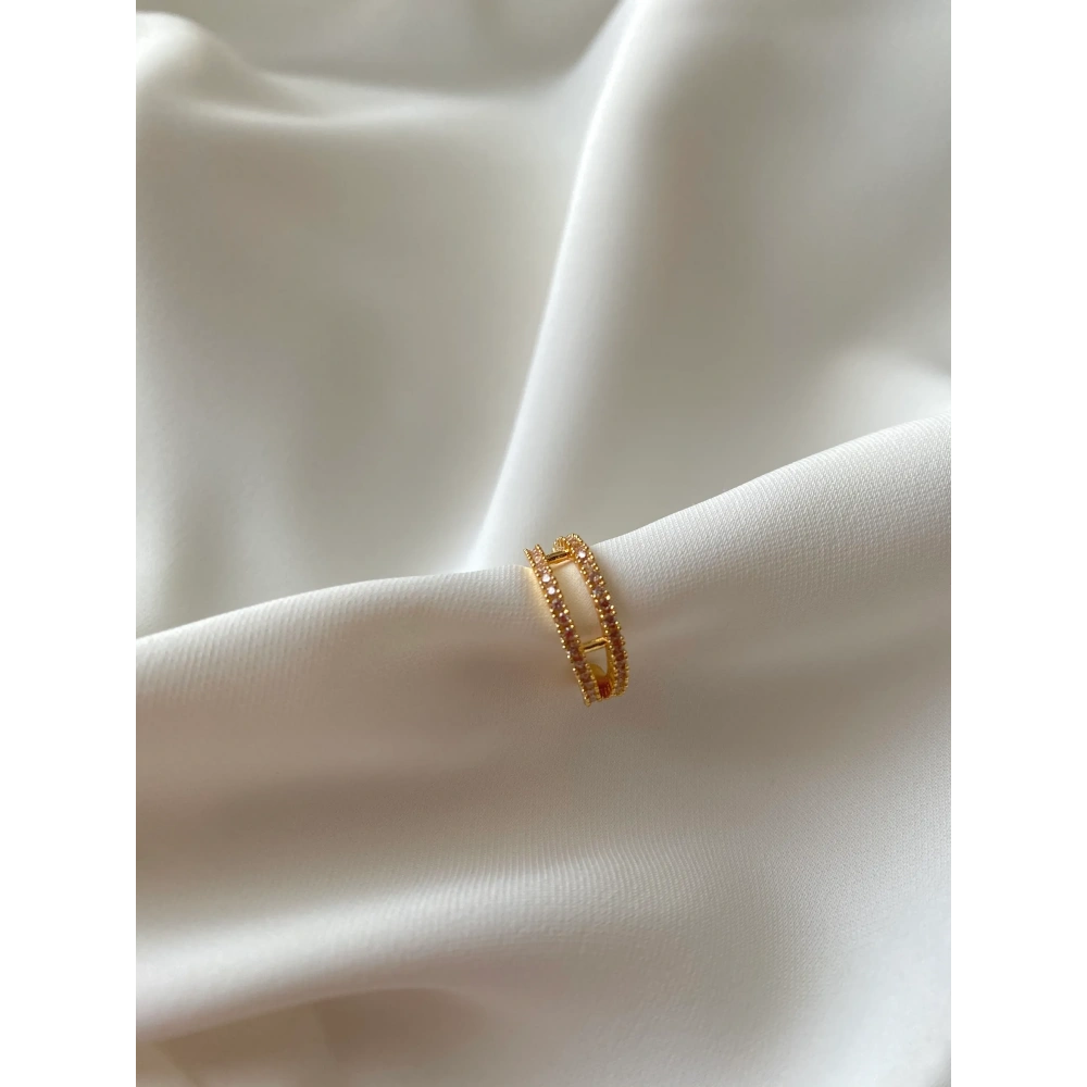 Çift Sıra Taşlı Cuff