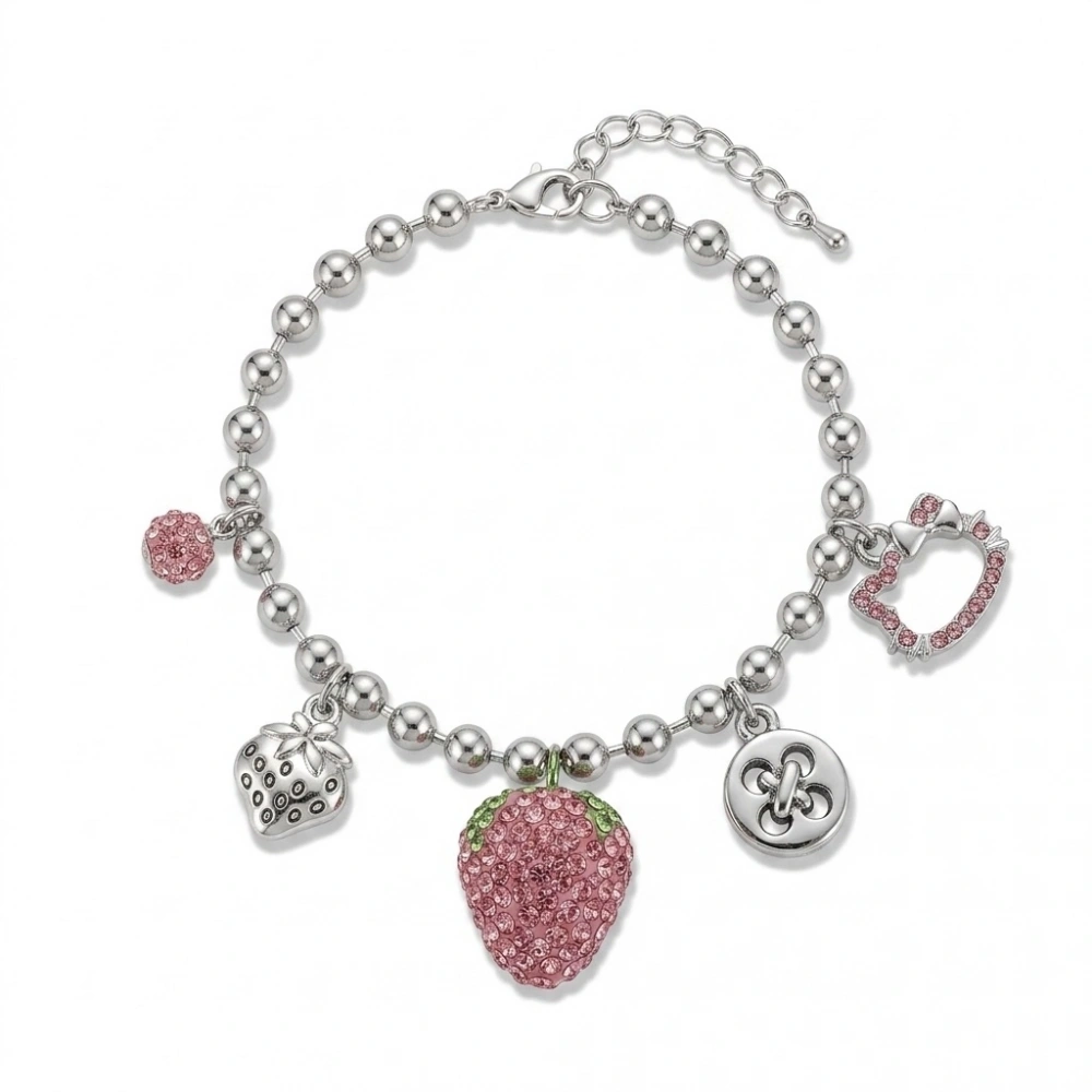 Çilek Detaylı Charm Kolye