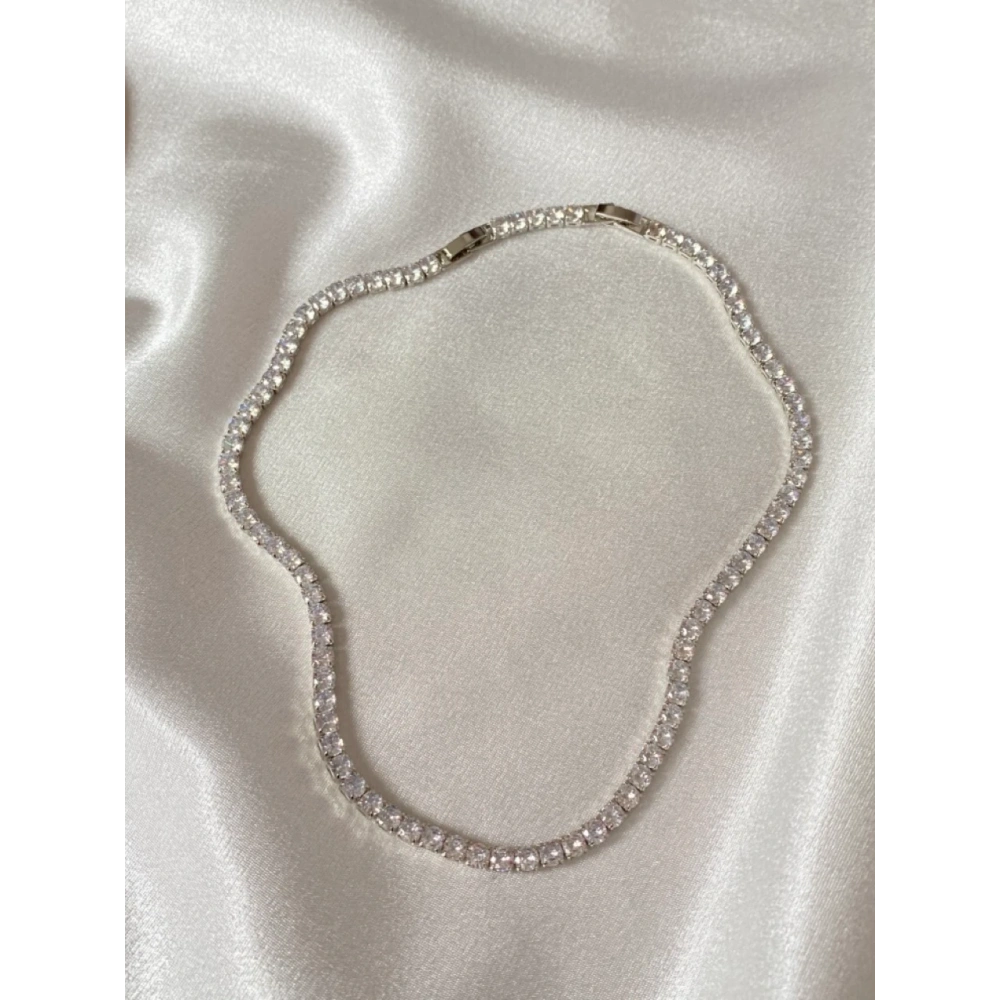 Dönmeyen Silver Su Yolu Choker & Kolye