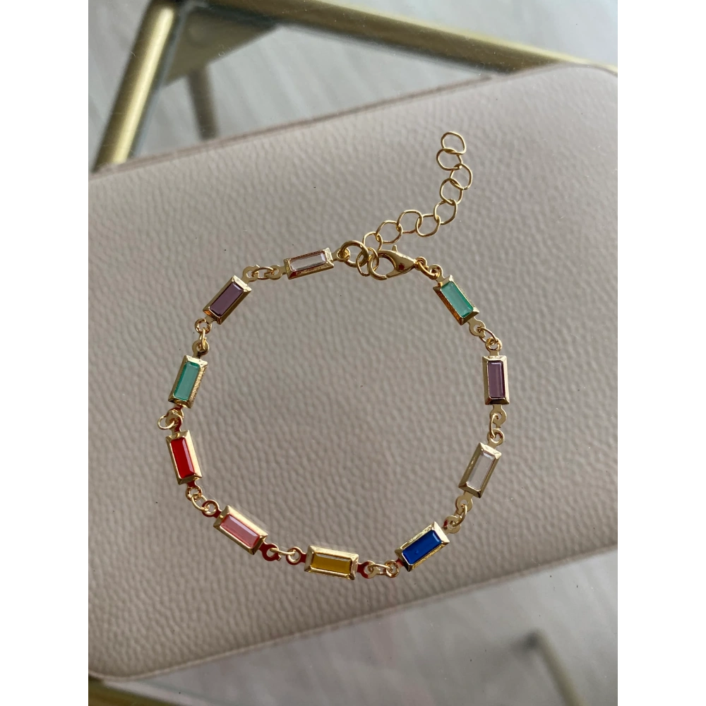 Gold Baget Taşlı Bileklik