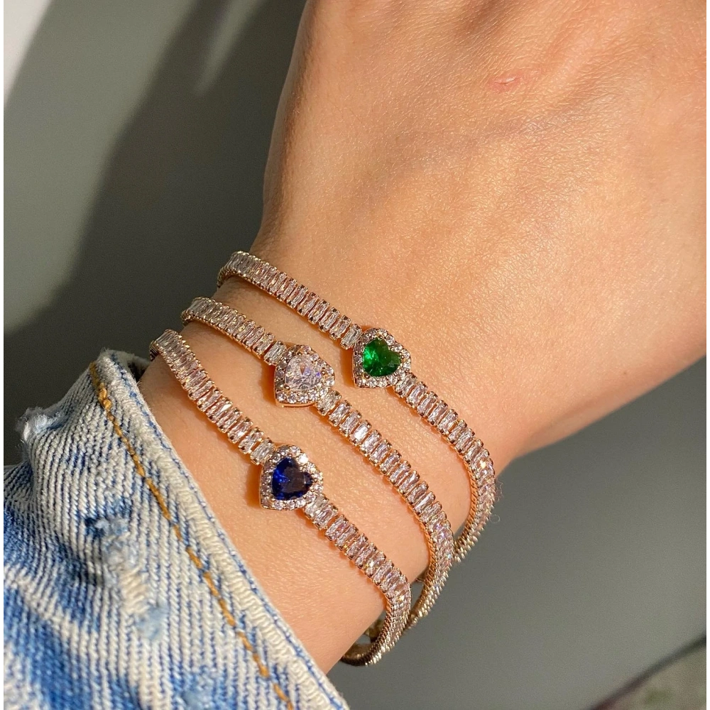 Gold Baget Taşlı Bileklik