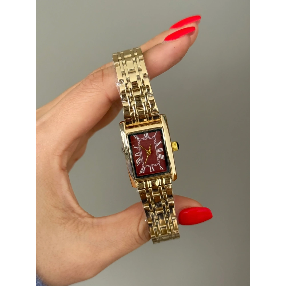 Gold Bordo Kol Saati