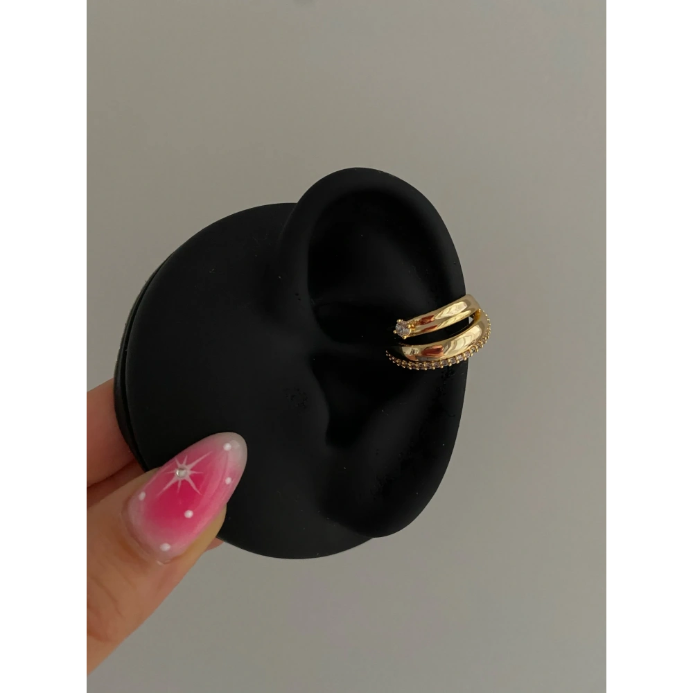 Gold Çift Sıra Earcuff