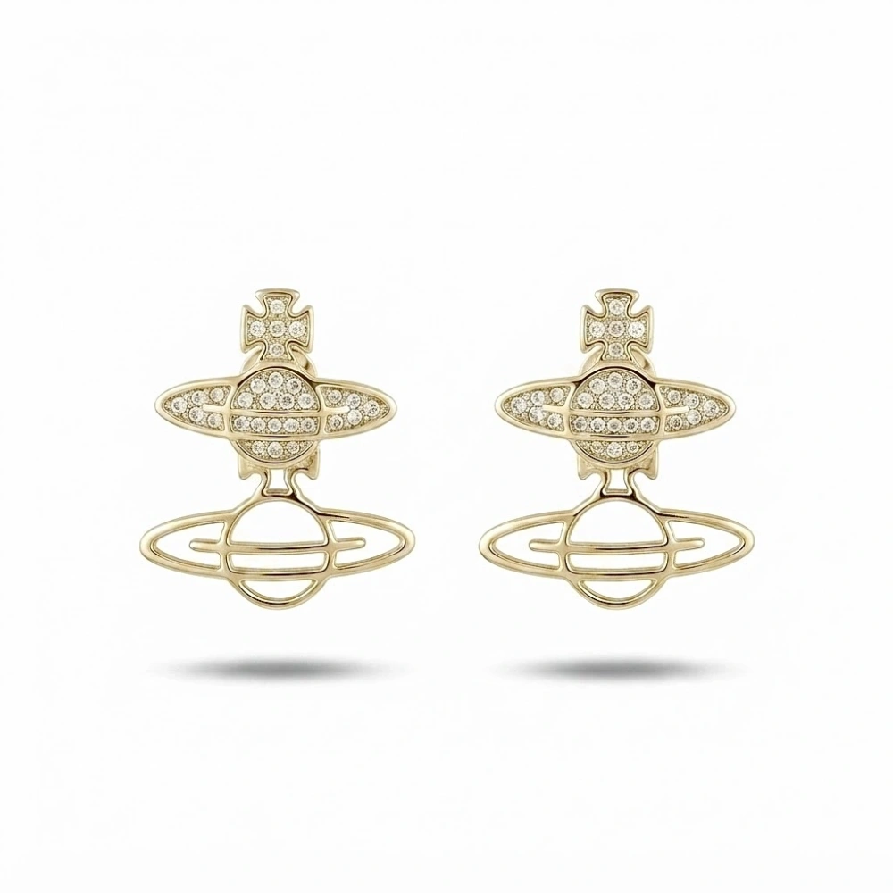 Gold Gezegen Küpe
